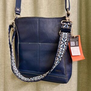 NWT The Sak Lucia Crossbody Genuine Leather Bag 2 Detachable Straps